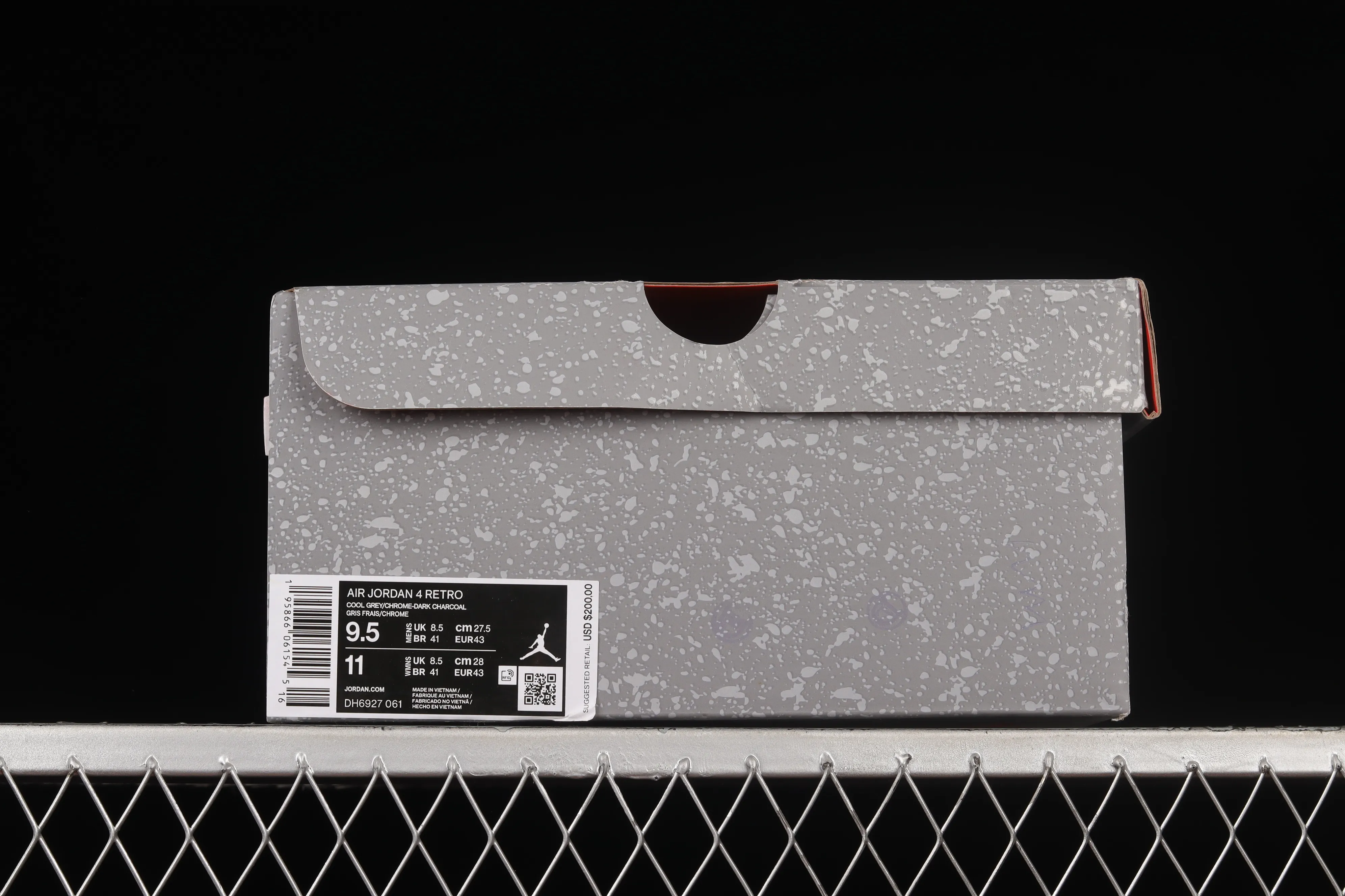 All categories Air Jordan Jordan series basketball shoes Air Jordan 4 foreign trade version Air Jordan 4 Retro "Infrared" AJ4 Joe 4 black gray infrared DH6927-061